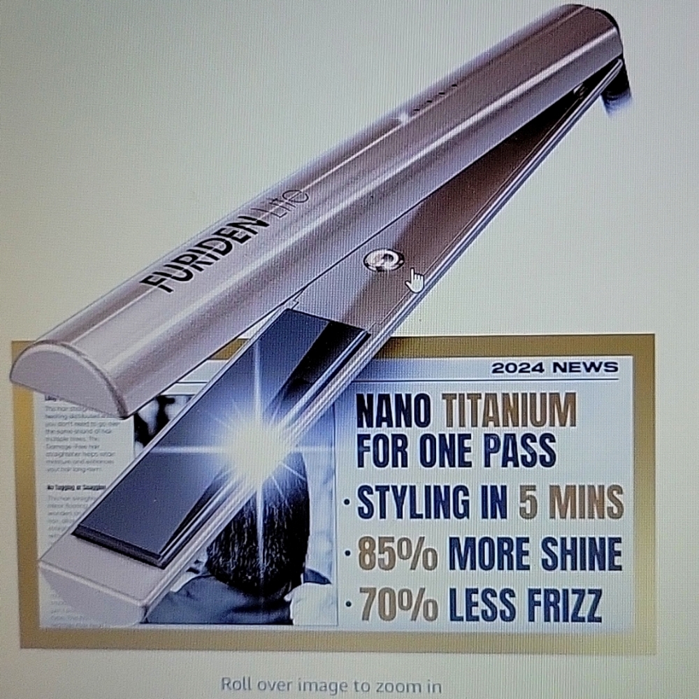 Furiden Lite Professional Hair Straightener Nano Titanium Flat Iron One Pass New